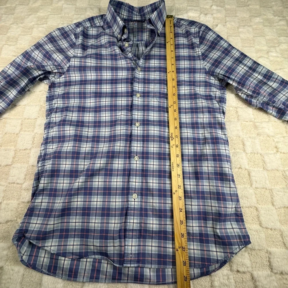 Vineyard Vines On-The-Go Performance Shirt Mens Small Blue Pink Plaid brrr S - Picture 4 of 10